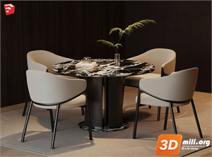 Dining Table Set Skp Files